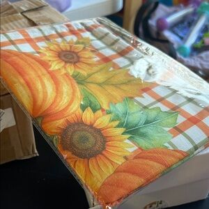 Autumn Pumpkin and Sunflower Table Runner